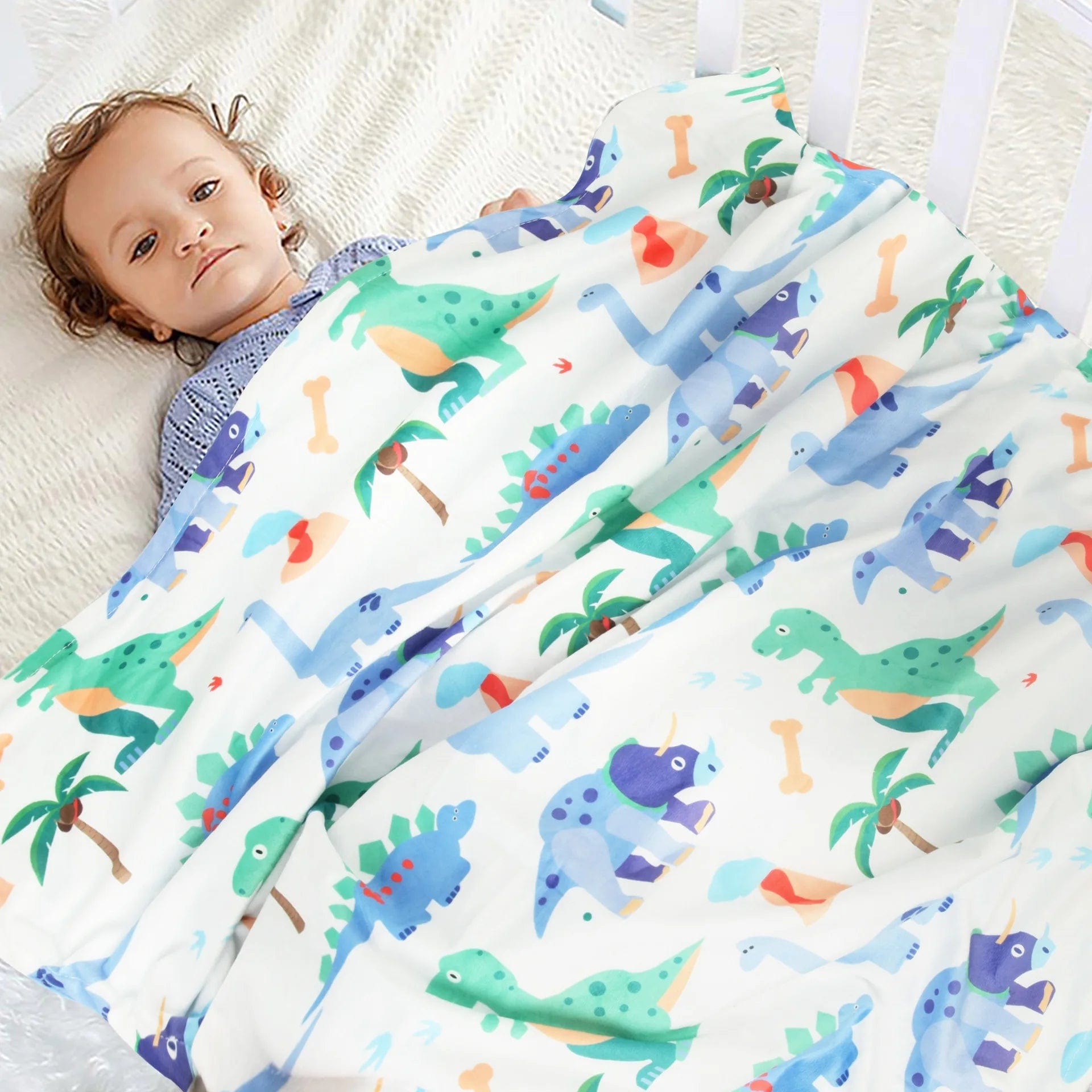 Dino / 75 x 100 cm Plaid Bébé Dinosaure