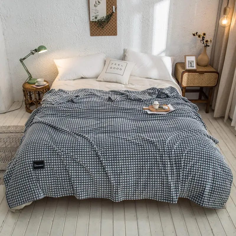 Gris Foncé / 70 x 100 cm Plaid Homme