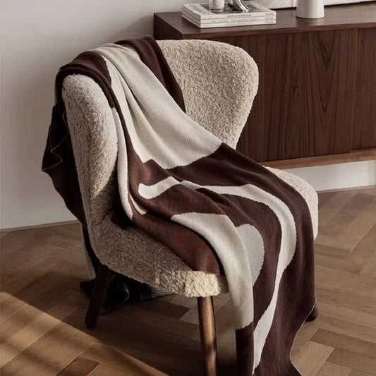 Marron / 110 x 160 cm Plaid Marron Beige