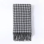 Noir / 127 x 152 cm Plaid Pied de Poule