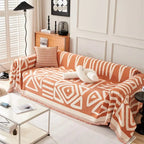 Orange / 90 x 180 cm Plaid Indien pour Canapé