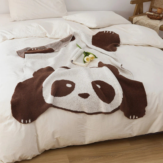 Panda Marron / 110 x 130 cm Plaid Panda