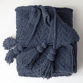 Charger l'image dans la visionneuse de la galerie, #Plaid Bleu Orage navy blue / 130x160cm
