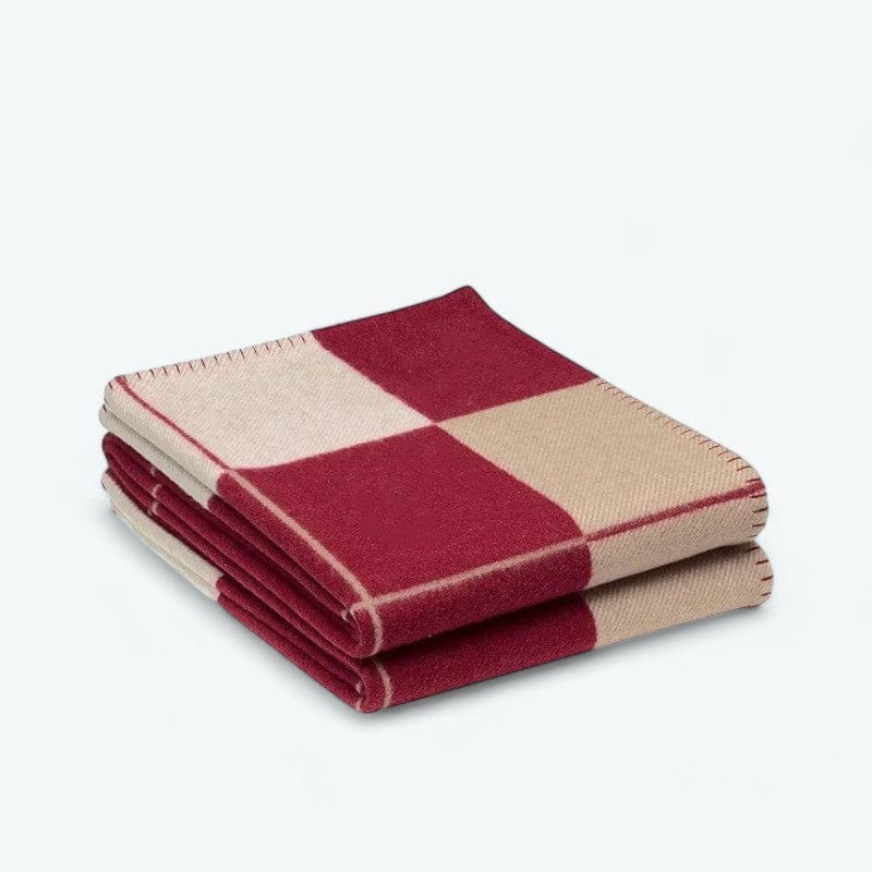 Plaid Cachemire Bordeaux / 130 x 180 cm