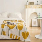 #Plaid Canapé Fleuri yellow / 130x160cm