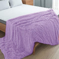 Charger l'image dans la visionneuse de la galerie, Plaid Fausse Fourrure Violet
