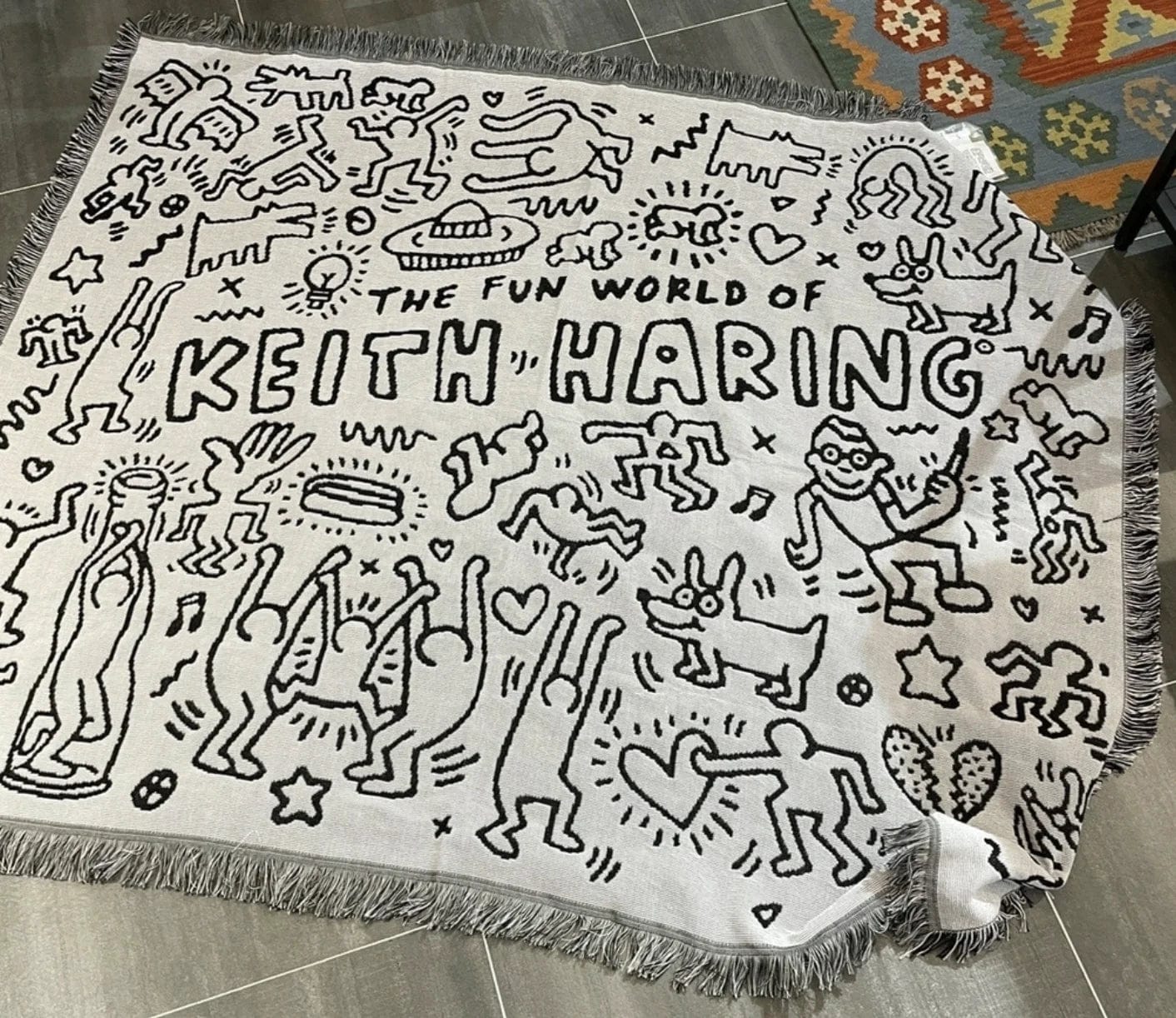 Plaid Keith Haring