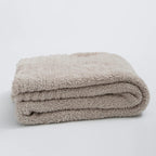 #Plaid Microfibre Polaire Taupe / 130 x 160 cm