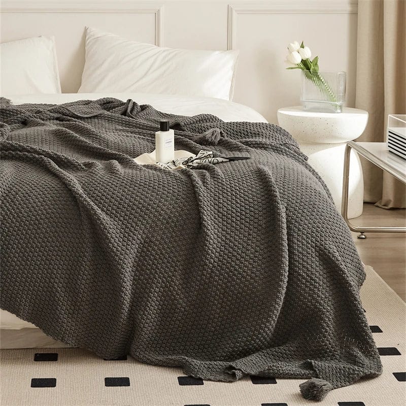 #Plaid Uni Gris / 70 x 100 cm