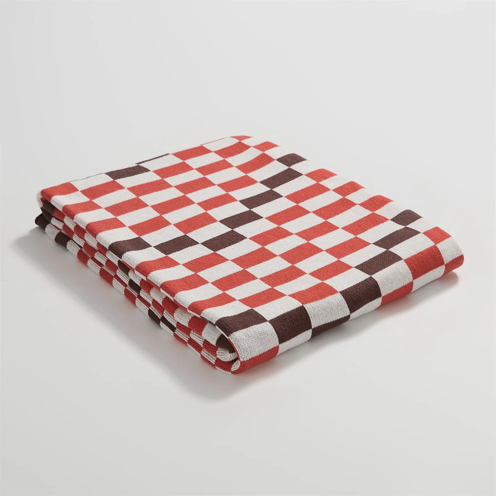 Rouge / 130 x 160 cm Plaid Damier