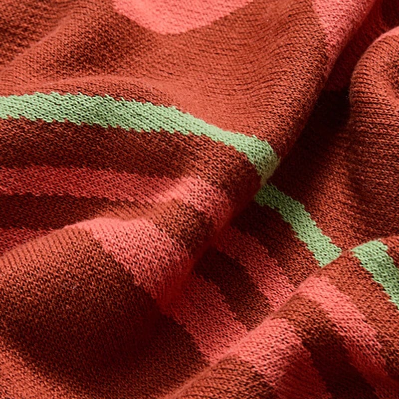 Rouge / 130 x 160 cm Plaid Ethnique Rouge