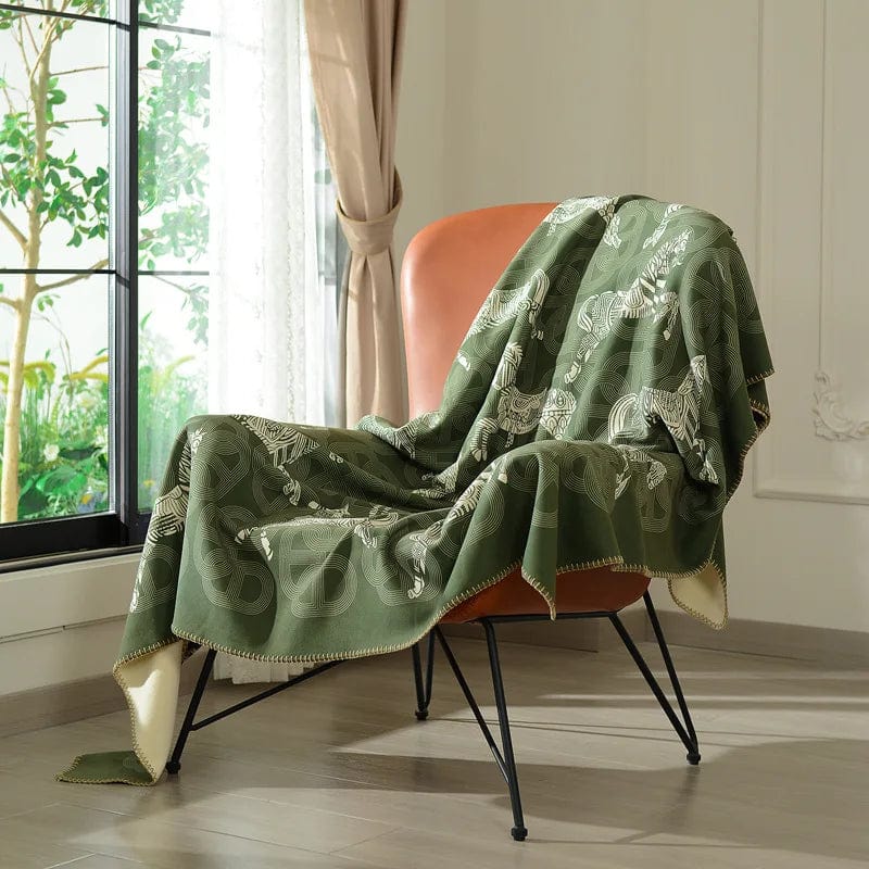 Vert / 60 x 180 cm Plaid Canapé Luxe